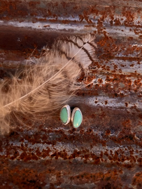 Kingman Turquoise Studs