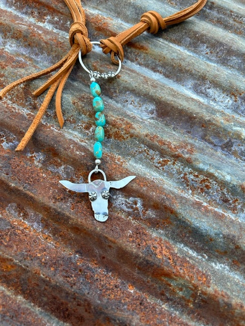 Kingman Steer Pendulum Necklace