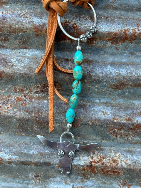 Kingman Steer Pendulum Necklace