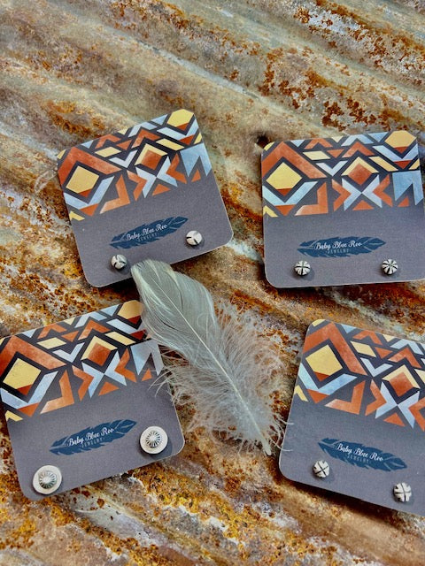 Sterling Silver Studs "Little Concho"