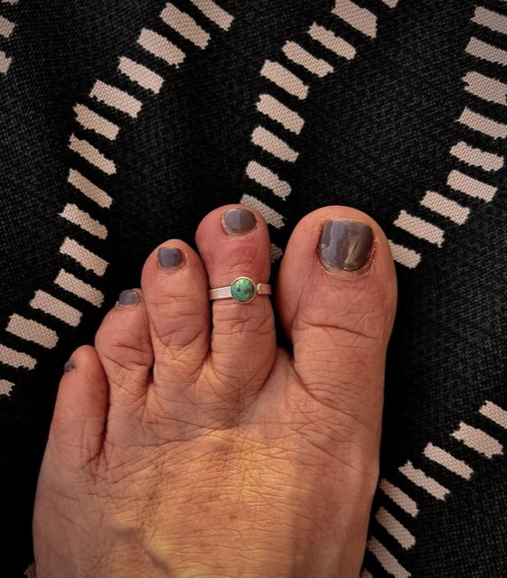 Sterling Silver~Turquoise Toe Ring