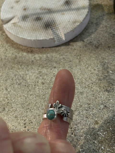 Sterling Silver~Turquoise Toe Ring