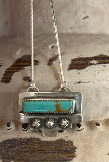 Kingman Aztec Bar Necklace