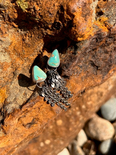 "Gypsy" Natural Mexico Turquoise Earrings