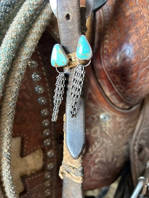 "Gypsy" Natural Mexico Turquoise Earrings