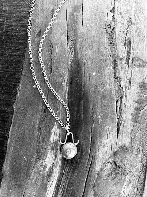 "Stache" Concho Stamped Necklace