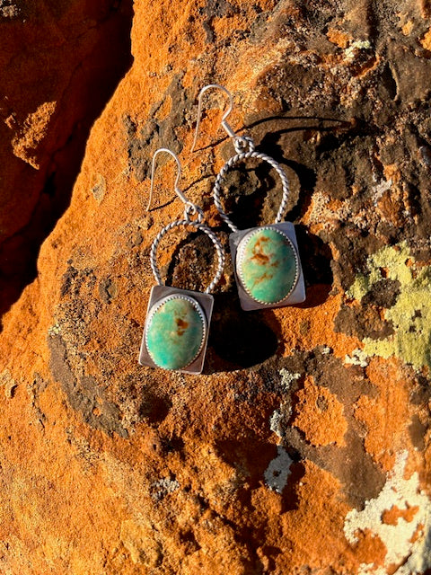 Roped Turquoise Earrings
