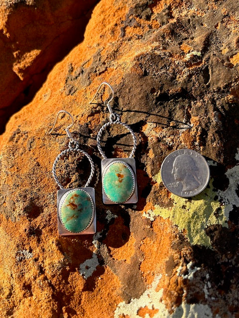 Roped Turquoise Earrings