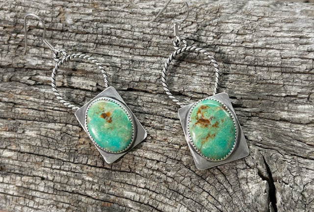 Roped Turquoise Earrings