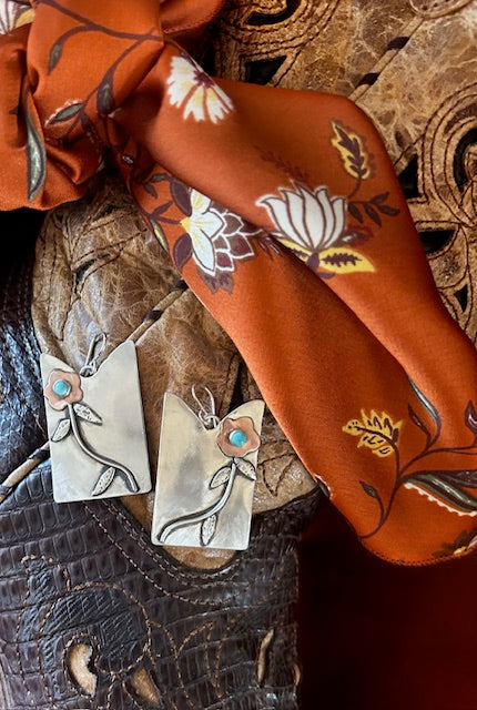 Floral Boot Top Earrings