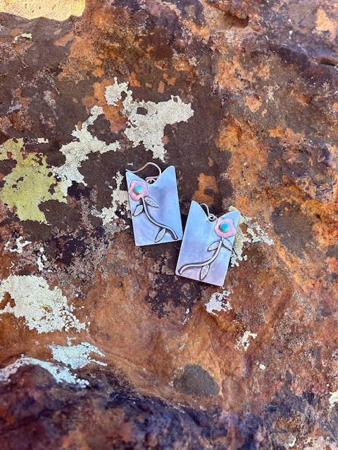 Floral Boot Top Earrings
