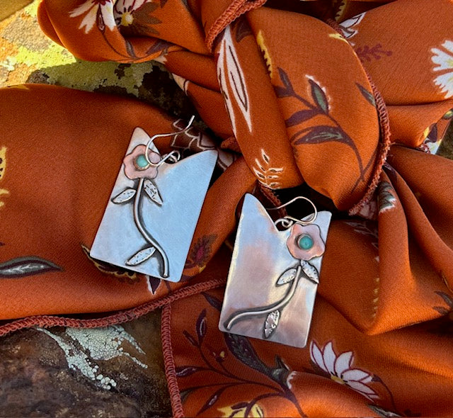 Floral Boot Top Earrings