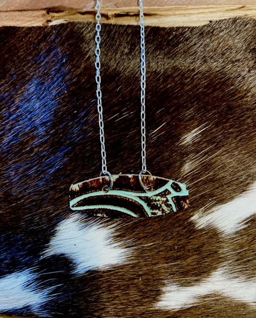 Bar Leather Necklace