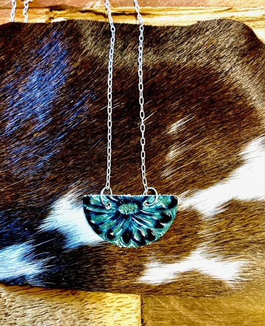 Half Moon Leather Necklace
