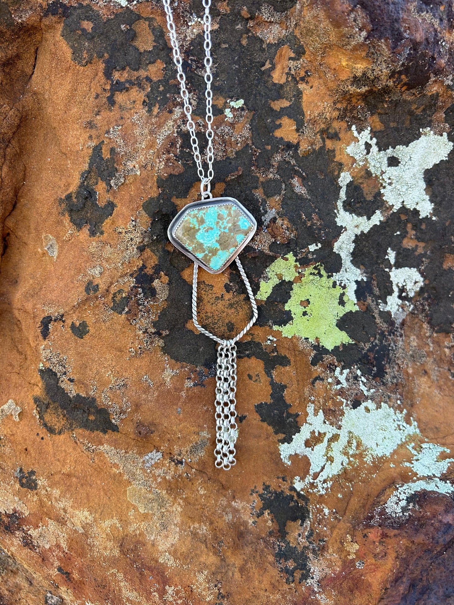 #8 Turquoise Fringe Necklace