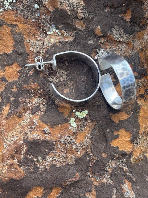 Hammered Small Hoops