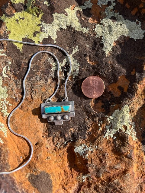 Kingman Aztec Bar Necklace