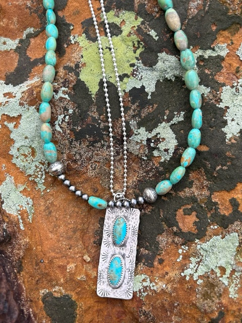Kingman Stamped Necklace