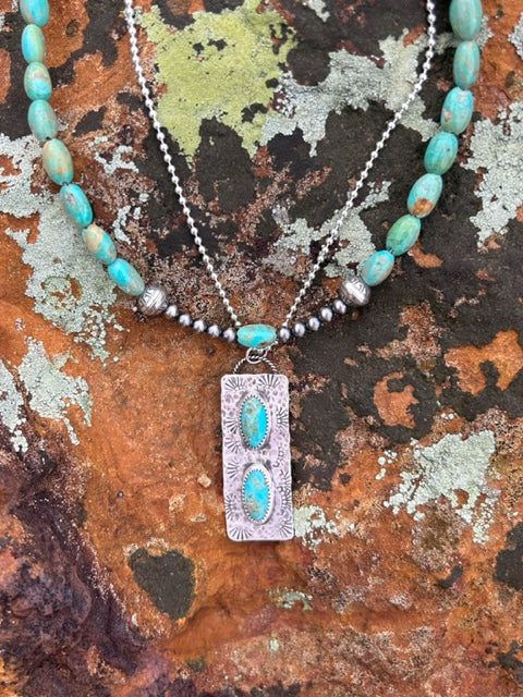Kingman Stamped Necklace