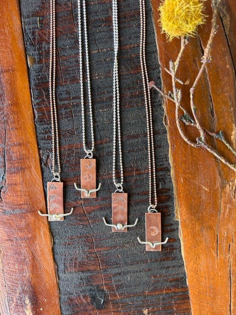 Little "Dogies" Copper Necklace
