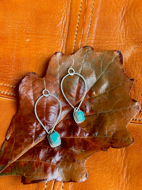 Reverse Kingman Turquoise Earrings