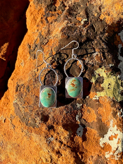 Roped Turquoise Earrings